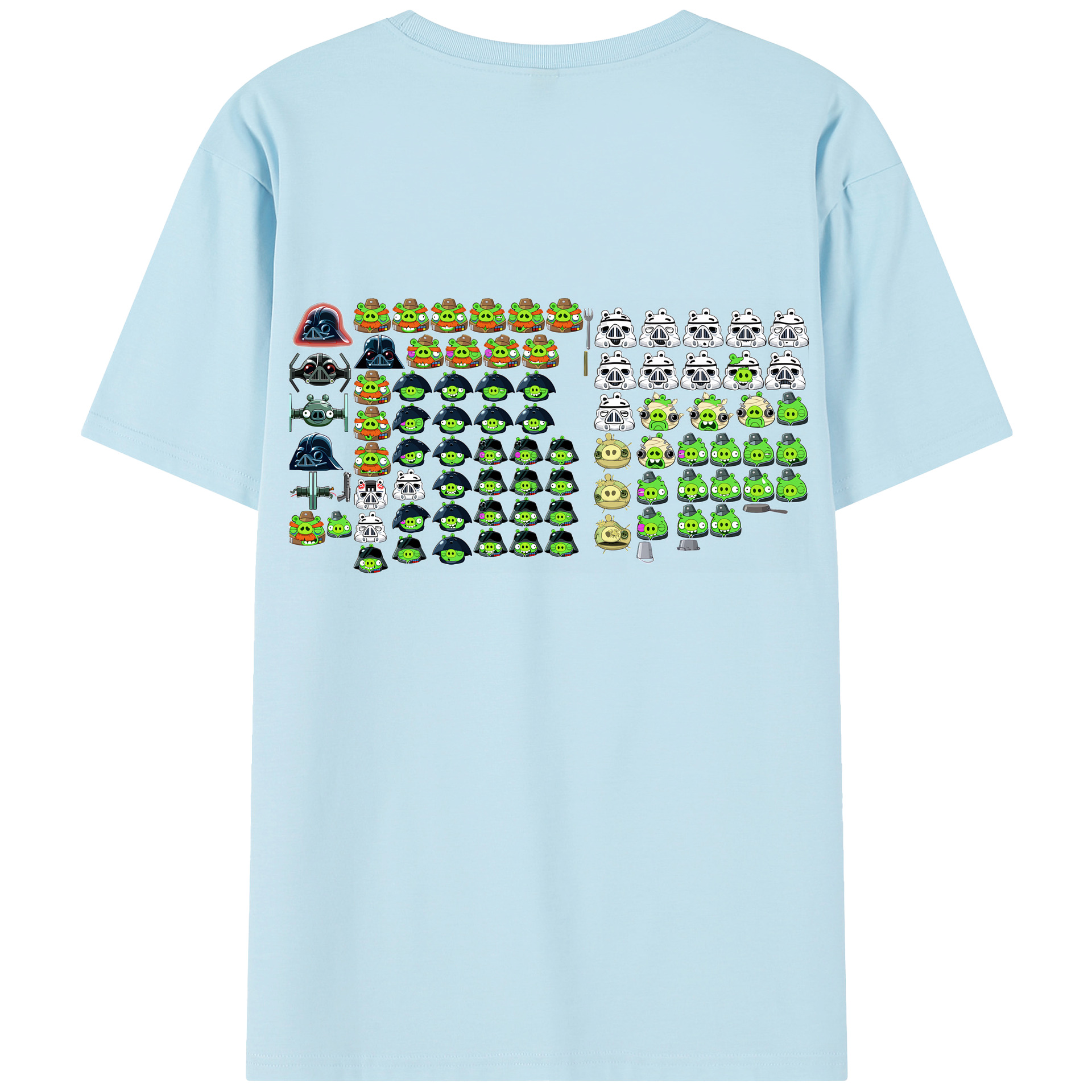 （画像用） Angry Birds アングリーバード 綿100％半袖Tシャツ（背面プリント）